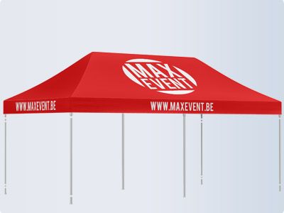 bedrukte vouwtent van 3 x 6 meter